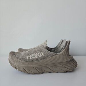 HOKA Unisex Restore TC in Dune/Oxford Tan - Size 10